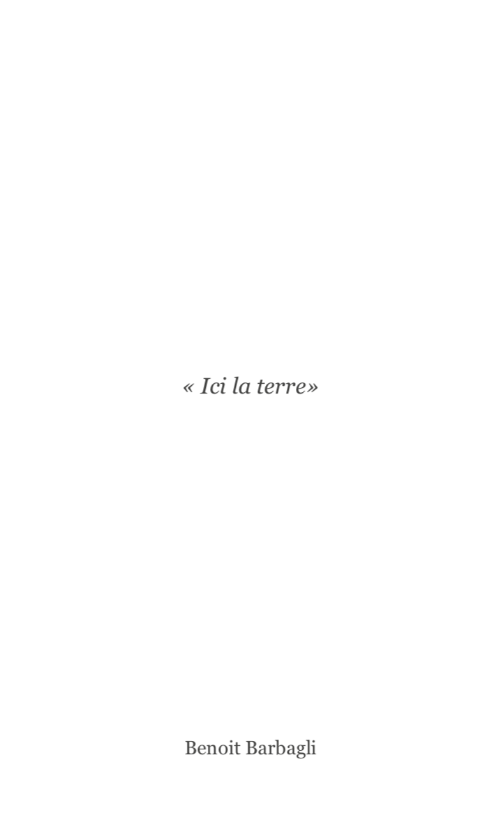 Ici la terre – Mémoire